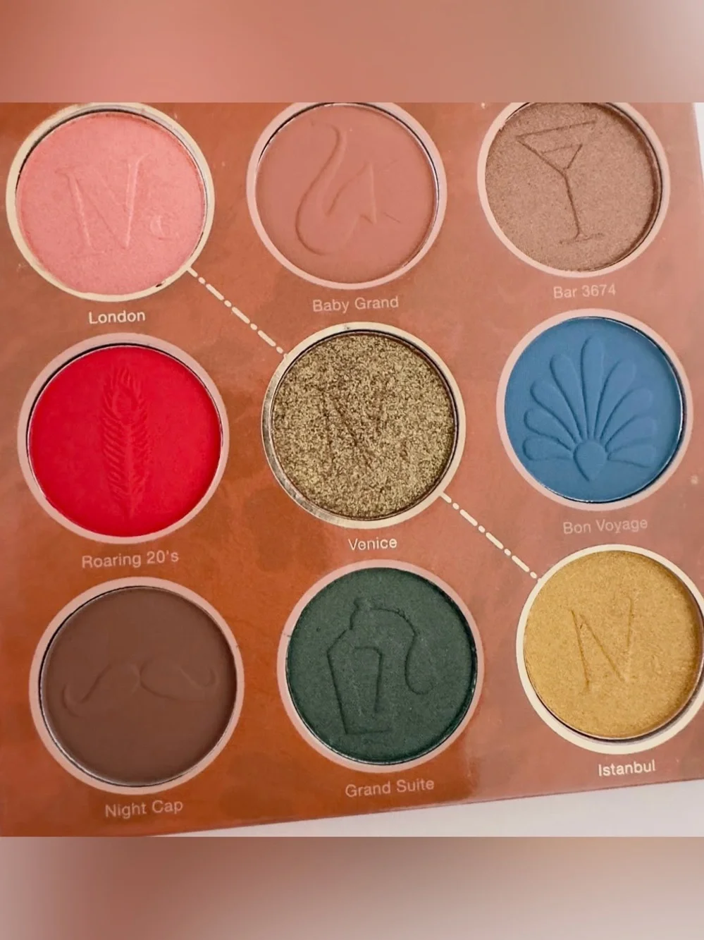New Nomad Cosmetics Venice-Simplon Express Carry-On Eyeshadow Palette